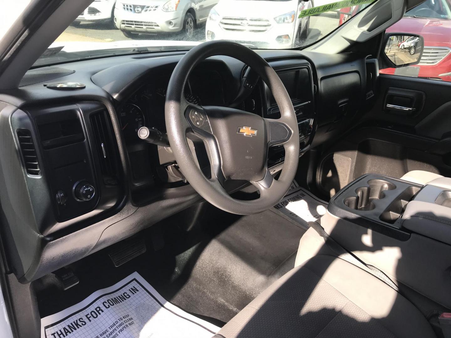 2018 White /Gray Chevrolet Silverado 1500 Work Truck Double Cab (1GCRCNEH6JZ) with an 4.3L V6 OHV 12V engine, 6A transmission, located at 577 Chester Pike, Prospect Park, PA, 19076, (610) 237-1015, 39.886154, -75.302338 - Photo#11