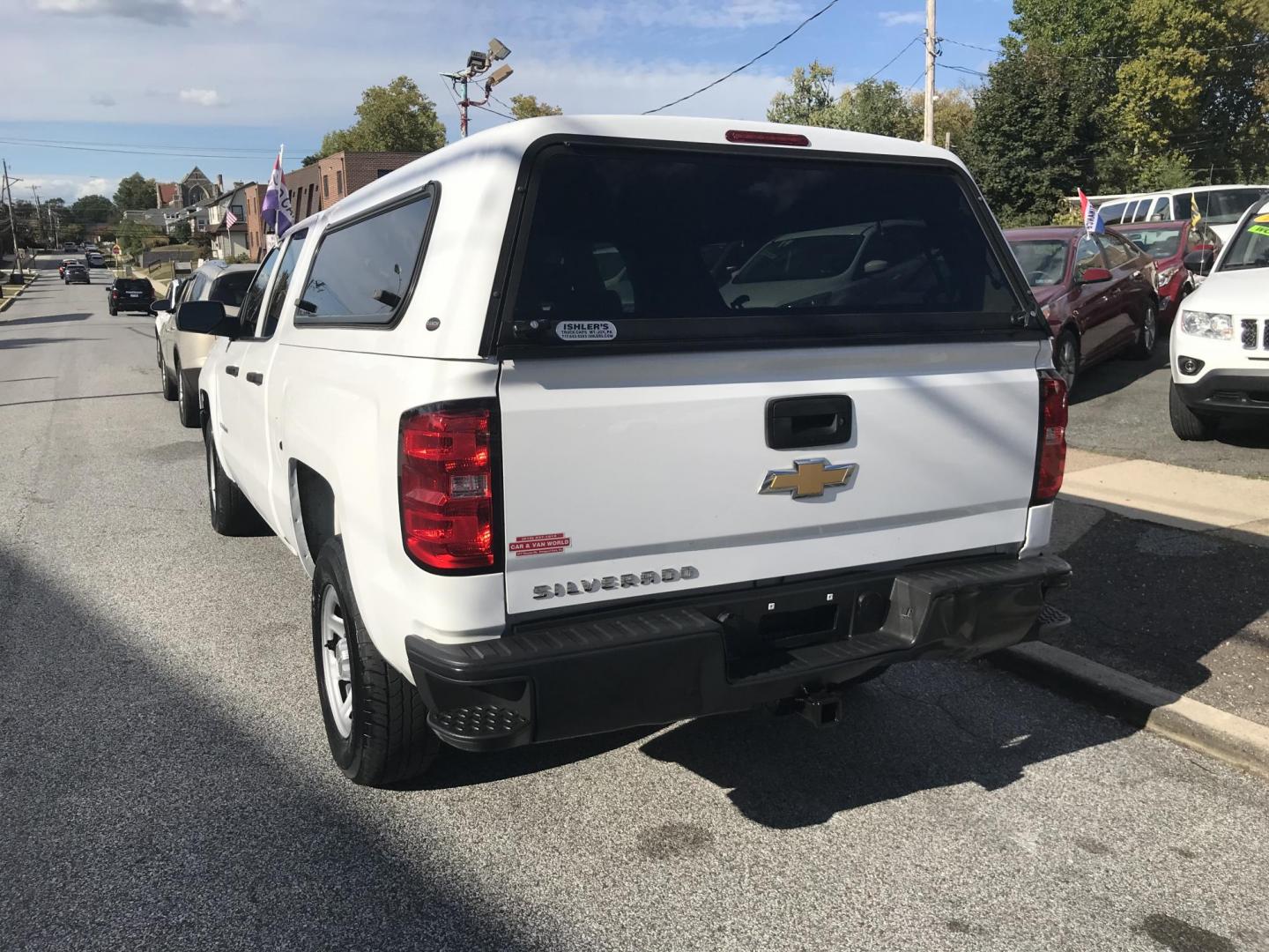 2018 White /Gray Chevrolet Silverado 1500 Work Truck Double Cab (1GCRCNEH6JZ) with an 4.3L V6 OHV 12V engine, 6A transmission, located at 577 Chester Pike, Prospect Park, PA, 19076, (610) 237-1015, 39.886154, -75.302338 - Photo#6