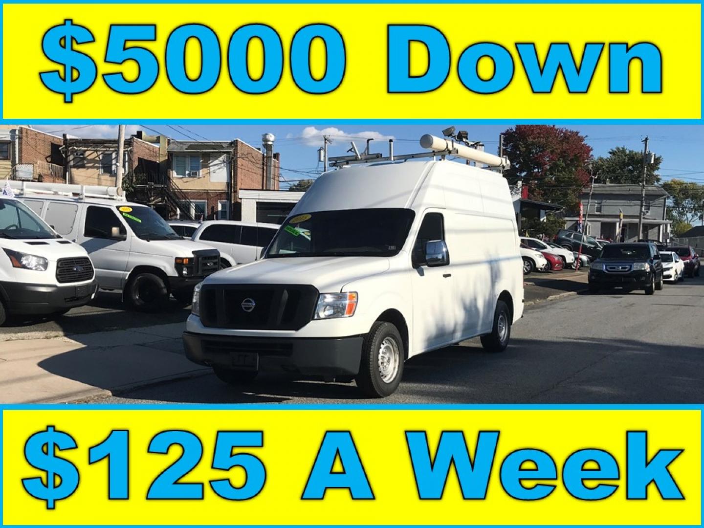 2015 White /Gray Nissan NV Cargo 2500 HD S V6 High Roof (1N6BF0LY6FN) with an 4.0L V6 engine, 5A transmission, located at 577 Chester Pike, Prospect Park, PA, 19076, (610) 237-1015, 39.886154, -75.302338 - Photo#0