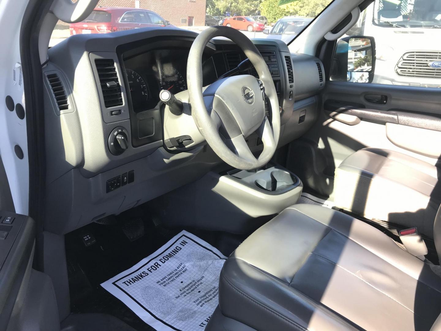 2015 White /Gray Nissan NV Cargo 2500 HD S V6 High Roof (1N6BF0LY6FN) with an 4.0L V6 engine, 5A transmission, located at 577 Chester Pike, Prospect Park, PA, 19076, (610) 237-1015, 39.886154, -75.302338 - 2015 Nissan NV 2500 High Roof: Only 139k miles, ladder racks, multiple pieces of shelving, partition, new PA inspection, FLEET MAINTAINED! This vehicle comes inspected and has been given a bumper to bumper safety check. It is very clean, reliable, and well maintained. We offer a unique pay plan t - Photo#6