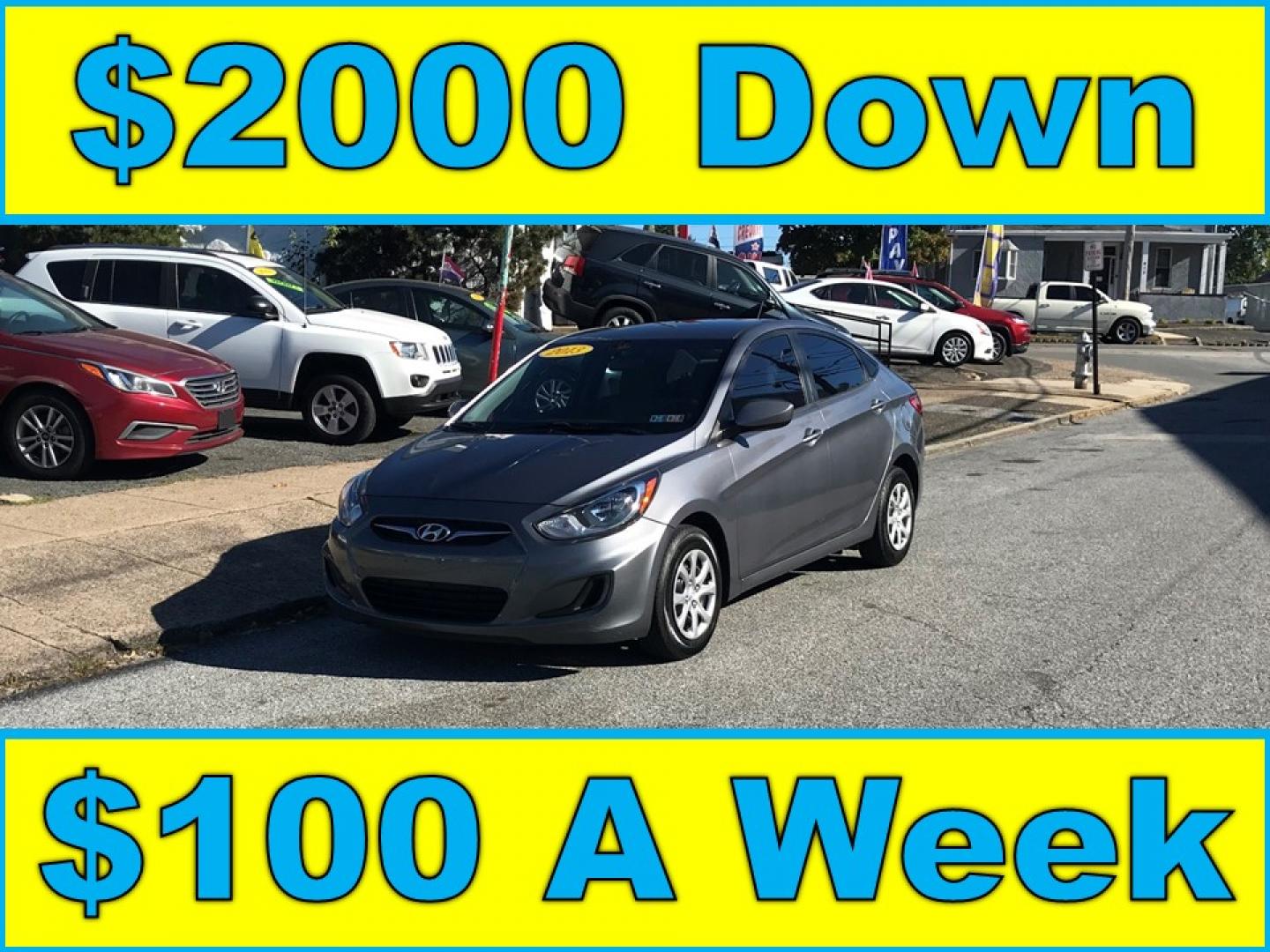 2013 Gray /Gray Hyundai Accent GLS 4-Door (KMHCT4AE3DU) with an 1.6L L4 DOHC 16V engine, Automatic transmission, located at 577 Chester Pike, Prospect Park, PA, 19076, (610) 237-1015, 39.886154, -75.302338 - Photo#0