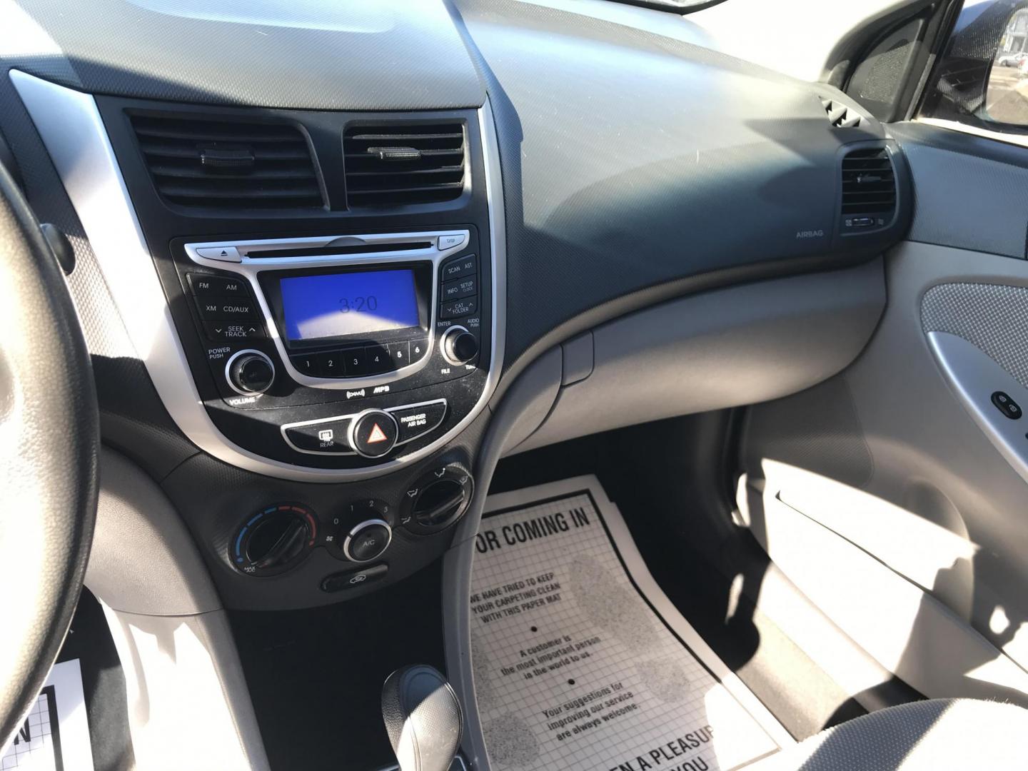 2013 Gray /Gray Hyundai Accent GLS 4-Door (KMHCT4AE3DU) with an 1.6L L4 DOHC 16V engine, Automatic transmission, located at 577 Chester Pike, Prospect Park, PA, 19076, (610) 237-1015, 39.886154, -75.302338 - Photo#11