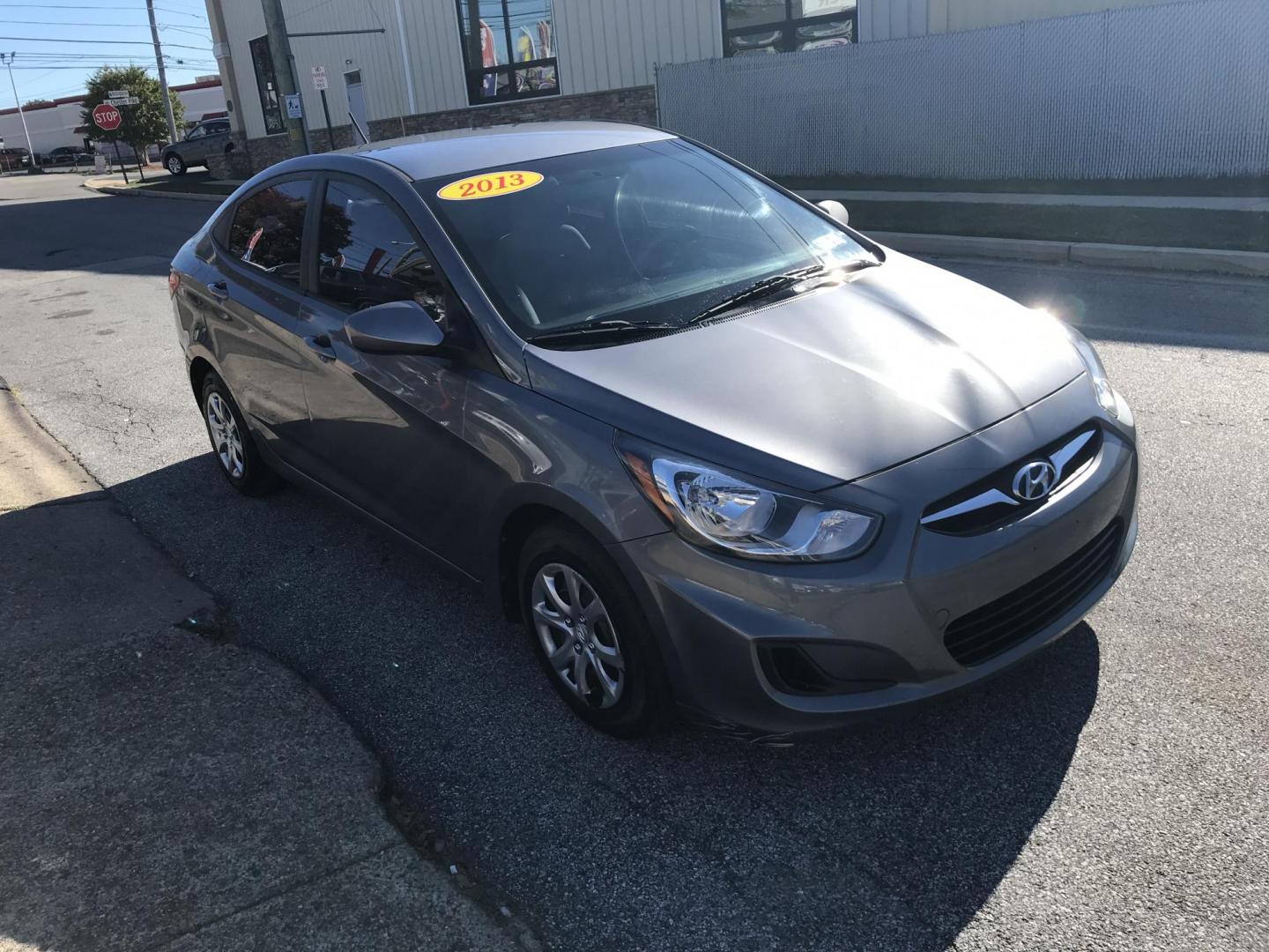 2013 Gray /Gray Hyundai Accent GLS 4-Door (KMHCT4AE3DU) with an 1.6L L4 DOHC 16V engine, Automatic transmission, located at 577 Chester Pike, Prospect Park, PA, 19076, (610) 237-1015, 39.886154, -75.302338 - Photo#3