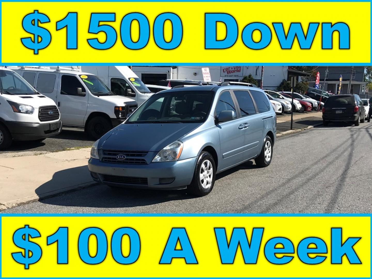 2010 Blue /Gray Kia Sedona Base SWB (KNDMG4C39A6) with an 3.8L V6 DOHC 24V engine, 5-Speed Automatic transmission, located at 577 Chester Pike, Prospect Park, PA, 19076, (610) 237-1015, 39.886154, -75.302338 - 2010 Kia Sedona: new PA inspection, SUPER CLEAN, runs LIKE NEW! This vehicle comes inspected and has been given a bumper to bumper safety check. It is very clean, reliable, and well maintained. We offer a unique pay plan that is known for being the easiest and fastest financing option in the PA a - Photo#0