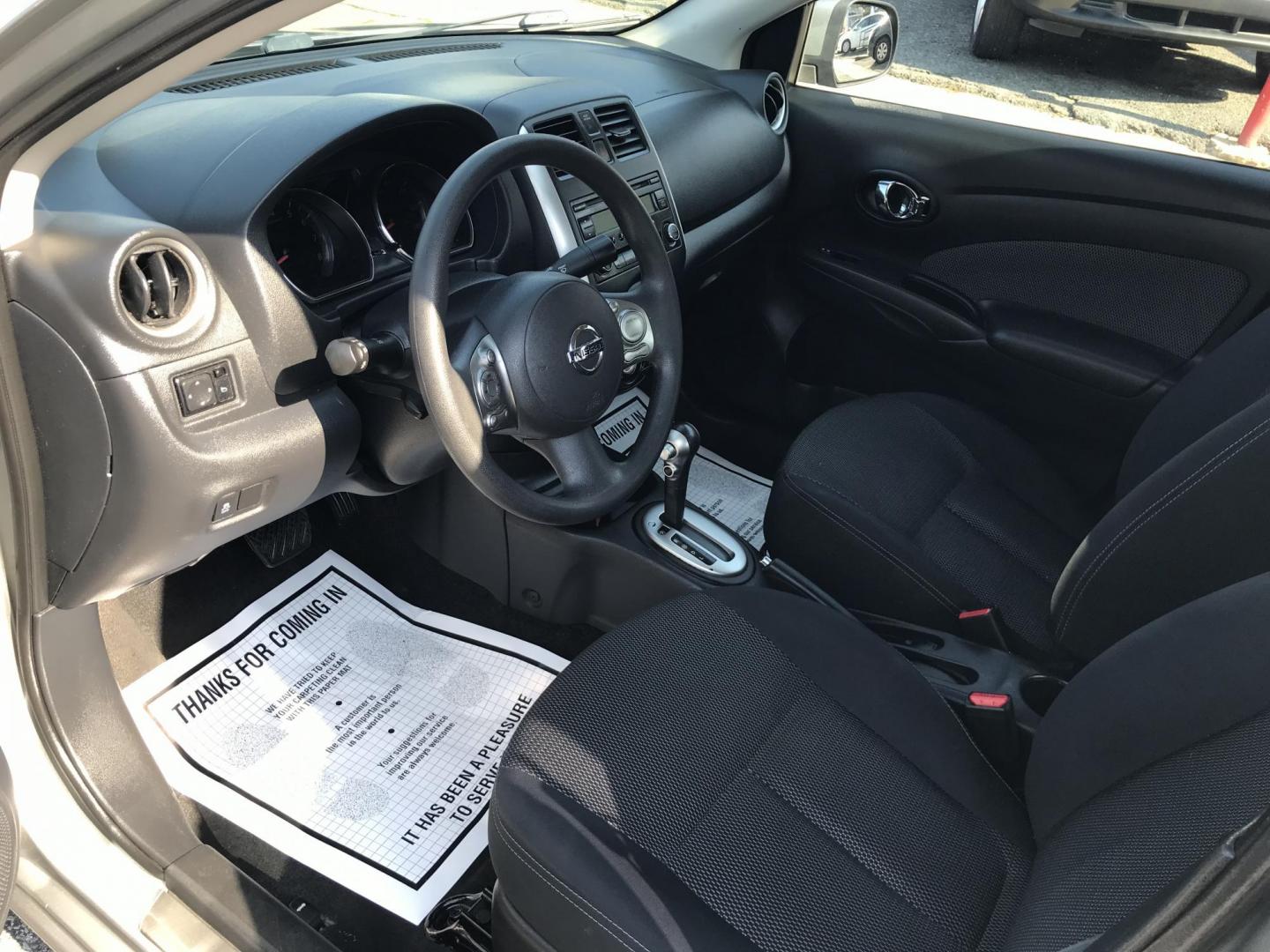 2014 Gray /Gray Nissan Versa 1.6 S 5M (3N1CN7AP0EL) with an 1.6L L4 DOHC 16V engine, Automatic transmission, located at 577 Chester Pike, Prospect Park, PA, 19076, (610) 237-1015, 39.886154, -75.302338 - Photo#7