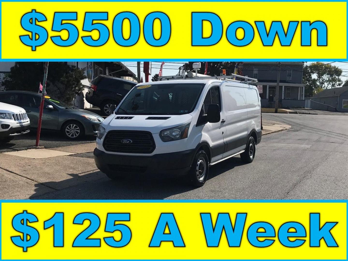 2015 White /Gray Ford Transit 150 Van Low Roof w/Sliding Pass. 130-in. WB (1FTNE1YM8FK) with an 3.7L V6 DOHC 24V engine, 6-Speed Automatic transmission, located at 577 Chester Pike, Prospect Park, PA, 19076, (610) 237-1015, 39.886154, -75.302338 - 2015 Ford Transit 150 Low Roof: Only 134k miles, drop down ladder racks, shelving, partition, new PA inspection, FLEET MAINTAINED, runs LIKE NEW! This vehicle comes inspected and has been given a bumper to bumper safety check. It is very clean, reliable, and well maintained. We offer a unique pay - Photo#0