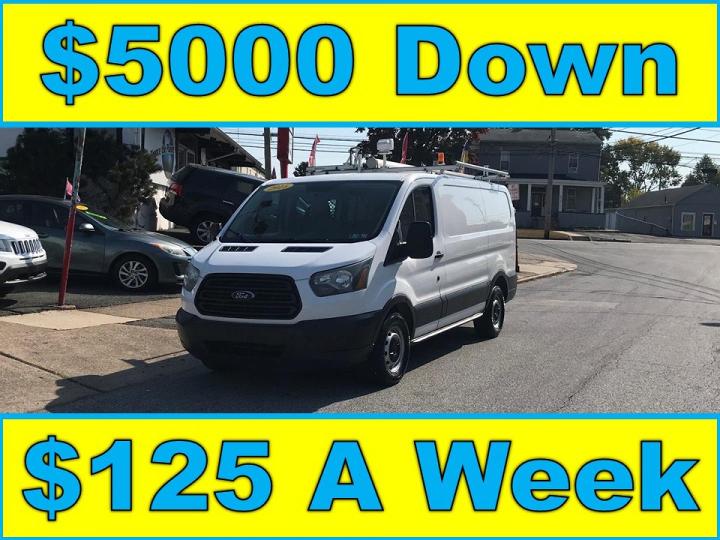 2015 White /Gray Ford Transit 150 Van Low Roof w/Sliding Pass. 130-in. WB (1FTNE1YM8FK) with an 3.7L V6 DOHC 24V engine, 6-Speed Automatic transmission, located at 577 Chester Pike, Prospect Park, PA, 19076, (610) 237-1015, 39.886154, -75.302338 - 2015 Ford Transit 150 Low Roof: Only 134k miles, drop down ladder racks, shelving, partition, new PA inspection, FLEET MAINTAINED, runs LIKE NEW! This vehicle comes inspected and has been given a bumper to bumper safety check. It is very clean, reliable, and well maintained. We offer a unique pay - Photo#0