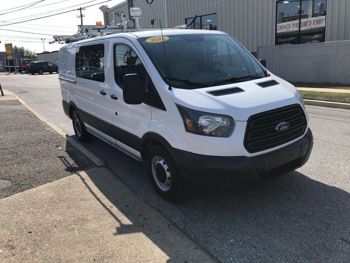 2015 White /Gray Ford Transit 150 Van Low Roof w/Sliding Pass. 130-in. WB (1FTNE1YM8FK) with an 3.7L V6 DOHC 24V engine, 6-Speed Automatic transmission, located at 577 Chester Pike, Prospect Park, PA, 19076, (610) 237-1015, 39.886154, -75.302338 - 2015 Ford Transit 150 Low Roof: Only 134k miles, drop down ladder racks, shelving, partition, new PA inspection, FLEET MAINTAINED, runs LIKE NEW! This vehicle comes inspected and has been given a bumper to bumper safety check. It is very clean, reliable, and well maintained. We offer a unique pay - Photo#3