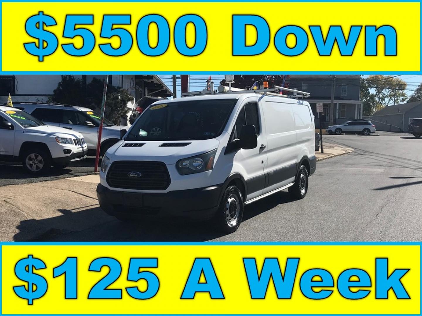 2015 White /Gray Ford Transit 150 Van Low Roof w/Sliding Pass. 130-in. WB (1FTNE1YM2FK) with an 3.7L V6 DOHC 24V engine, 6-Speed Automatic transmission, located at 577 Chester Pike, Prospect Park, PA, 19076, (610) 237-1015, 39.886154, -75.302338 - 2015 Ford Transit 150 Low Roof: Only 131k miles, drop down ladder racks, shelving, partition, new PA inspection, FLEET MAINTAINED, runs LIKE NEW! This vehicle comes inspected and has been given a bumper to bumper safety check. It is very clean, reliable, and well maintained. We offer a unique pay - Photo#0