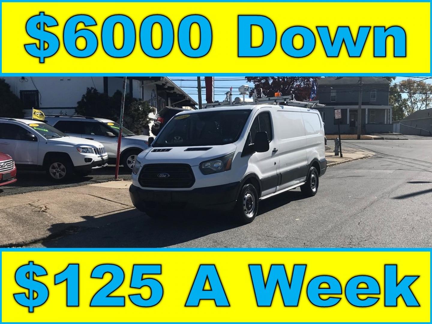 2016 White /Gray Ford Transit 150 Van Low Roof w/Sliding Pass. 130-in. WB (1FTYE1YM0GK) with an 3.7L V6 DOHC 24V engine, 6A transmission, located at 577 Chester Pike, Prospect Park, PA, 19076, (610) 237-1015, 39.886154, -75.302338 - 2016 Ford Transit 150 Low Roof: Only 138k miles, drop down ladder racks both sides, multiple pieces of shelving, backup camera, FLEET MAINTAINED, runs LIKE NEW! This vehicle comes inspected and has been given a bumper to bumper safety check. It is very clean, reliable, and well maintained. We off - Photo#0