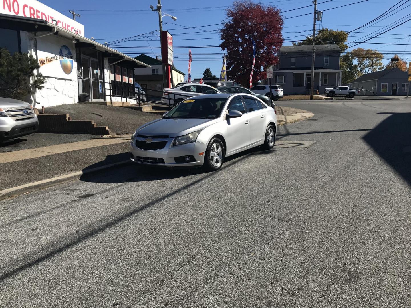 2014 Silver /Gray Chevrolet Cruze 1LT Auto (1G1PC5SB6E7) with an 1.4L L4 DOHC 16V TURBO engine, 6-Speed Automatic transmission, located at 577 Chester Pike, Prospect Park, PA, 19076, (610) 237-1015, 39.886154, -75.302338 - Photo#1