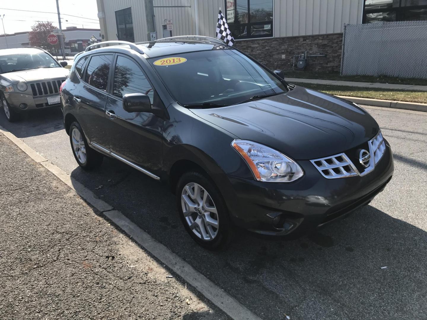 2013 Blue /Black Nissan Rogue SL AWD (JN8AS5MV3DW) with an 2.5L L4 DOHC 16V engine, Continuously Variable Transmission transmission, located at 577 Chester Pike, Prospect Park, PA, 19076, (610) 237-1015, 39.886154, -75.302338 - Photo#3