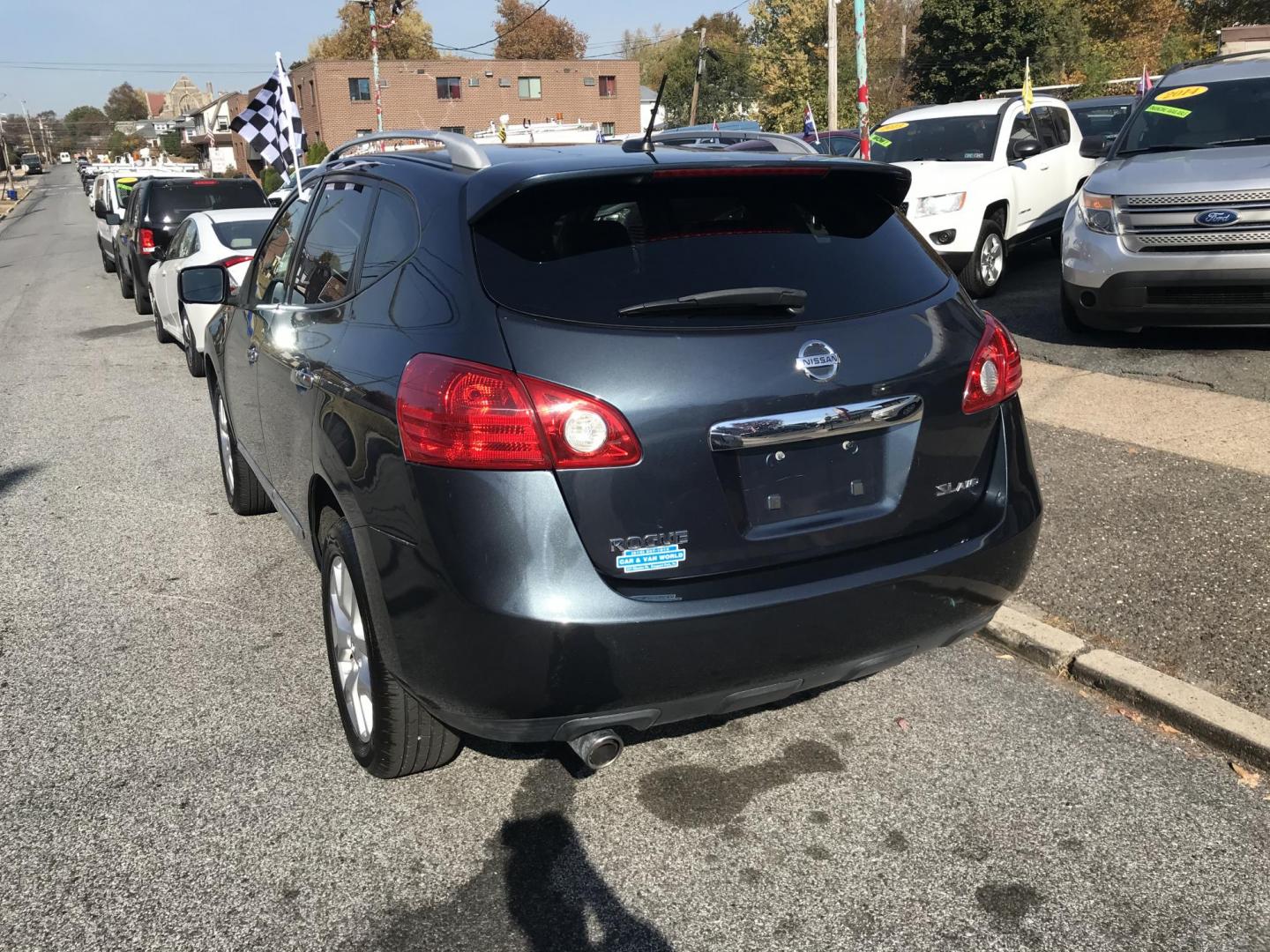 2013 Blue /Black Nissan Rogue SL AWD (JN8AS5MV3DW) with an 2.5L L4 DOHC 16V engine, Continuously Variable Transmission transmission, located at 577 Chester Pike, Prospect Park, PA, 19076, (610) 237-1015, 39.886154, -75.302338 - Photo#5