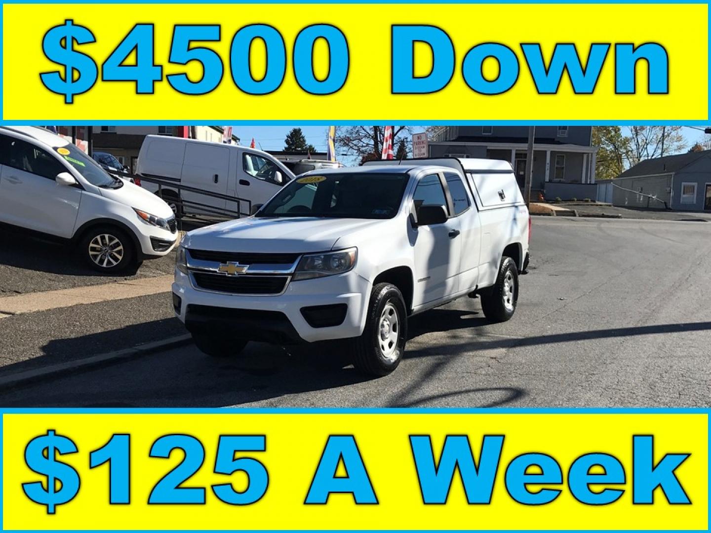 2018 White /Gray Chevrolet Colorado Work Truck Ext. Cab 4WD (1GCHTBEA0J1) with an 2.5L L4 DOHC 16V GAS engine, 6A transmission, located at 577 Chester Pike, Prospect Park, PA, 19076, (610) 237-1015, 39.886154, -75.302338 - Photo#0