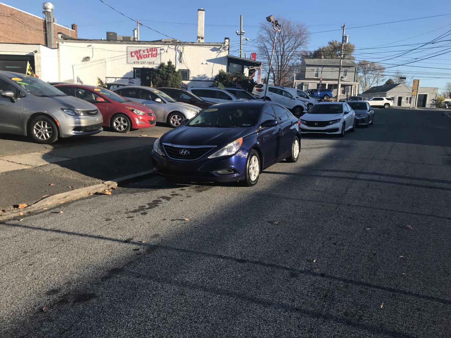 2012 Blue /Gray Hyundai Sonata GLS (5NPEB4AC3CH) with an 2.4L L4 DOHC 16V engine, Automatic transmission, located at 577 Chester Pike, Prospect Park, PA, 19076, (610) 237-1015, 39.886154, -75.302338 - 2012 Hyundai Sonata GLS: Only 100k miles, new PA inspection, great on gas, SUPER CLEAN, runs LIKE NEW! This vehicle comes inspected and has been given a bumper to bumper safety check. It is very clean, reliable, and well maintained. We offer a unique pay plan that is known for being the easiest a - Photo#2