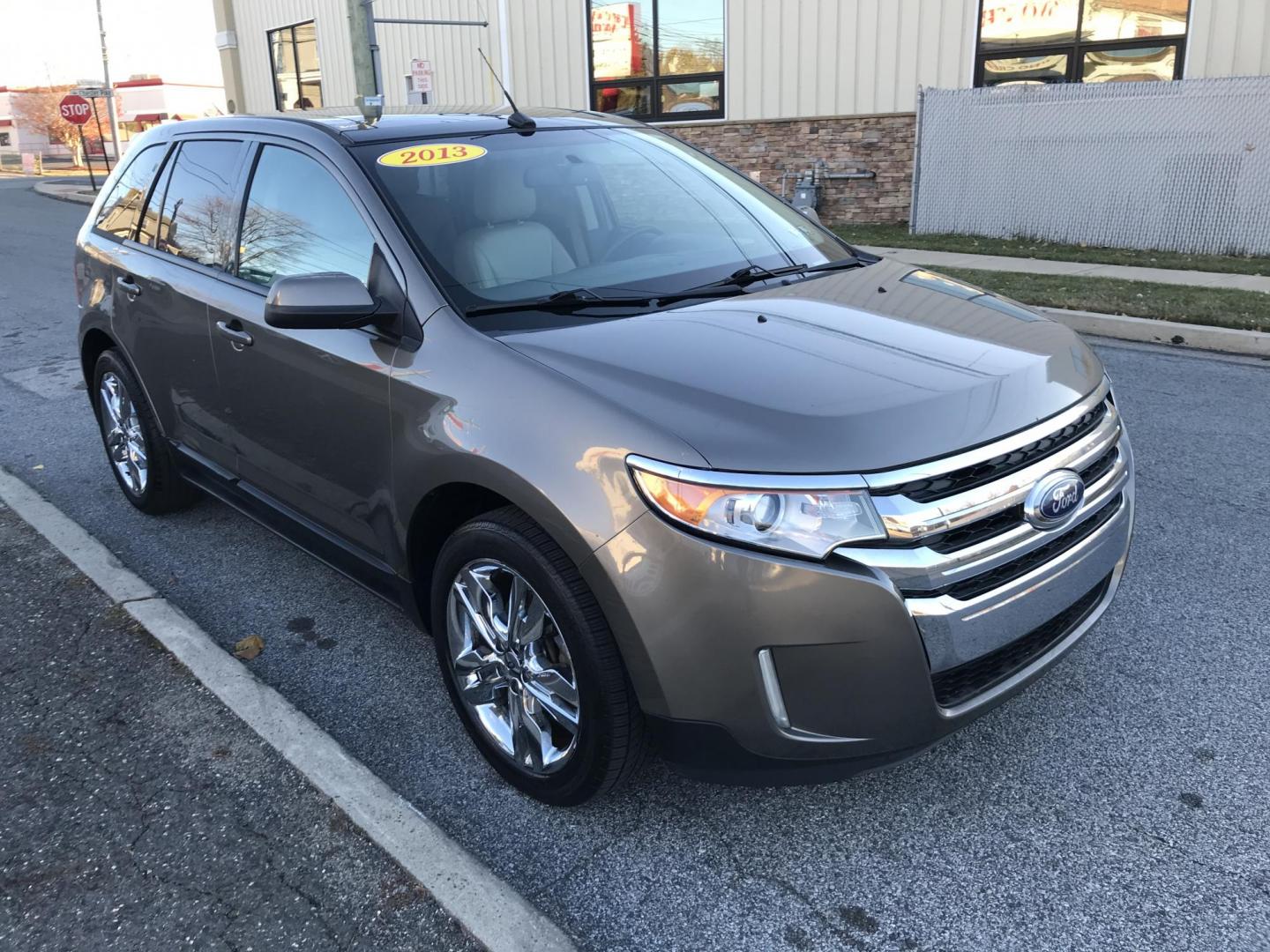 2013 Gray /Gray Ford Edge SEL FWD (2FMDK3J95DB) with an 2.0L L4 DOHC 16V engine, 6-Speed Automatic transmission, located at 577 Chester Pike, Prospect Park, PA, 19076, (610) 237-1015, 39.886154, -75.302338 - Photo#3