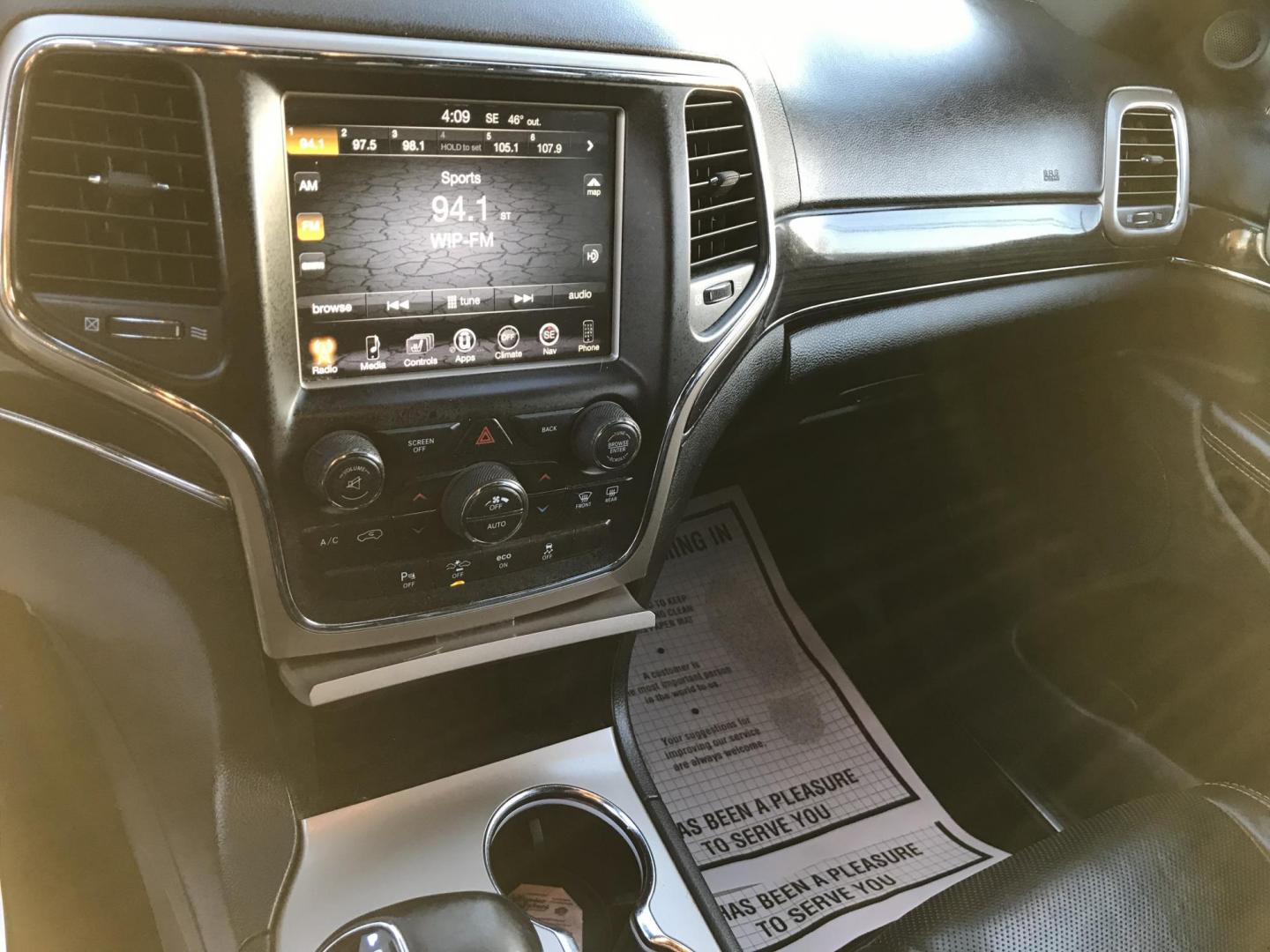 2015 Silver /Black Jeep Grand Cherokee Overland 4WD (1C4RJFCT3FC) with an 5.7L V8 OHV 16V engine, 8-Speed Automatic transmission, located at 577 Chester Pike, Prospect Park, PA, 19076, (610) 237-1015, 39.886154, -75.302338 - Photo#15