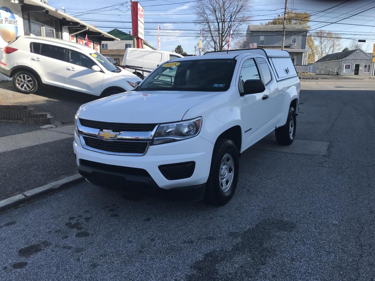 2018 White /Gray Chevrolet Colorado Work Truck Ext. Cab 4WD (1GCHTBEA0J1) with an 2.5L L4 DOHC 16V GAS engine, 6A transmission, located at 577 Chester Pike, Prospect Park, PA, 19076, (610) 237-1015, 39.886154, -75.302338 - 2018 Chevrolet Colorado: 4x4, extended cab, new PA inspection, backup camera, FLEET MAINTAINED, runs LIKE NEW! This vehicle comes inspected and has been given a bumper to bumper safety check. It is very clean, reliable, and well maintained. We offer a unique pay plan that is known for being the e - Photo#2