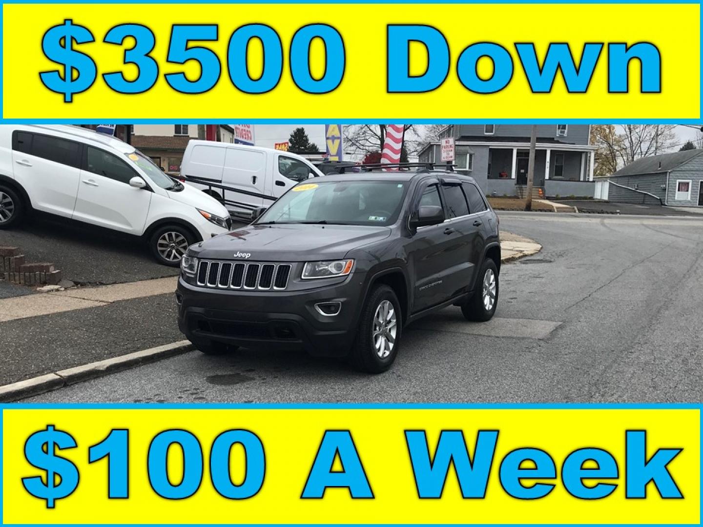 2014 Gray /Gray Jeep Grand Cherokee Laredo 4WD (1C4RJFAG1EC) with an 3.6L V6 DOHC 24V engine, 5-Speed Automatic transmission, located at 577 Chester Pike, Prospect Park, PA, 19076, (610) 237-1015, 39.886154, -75.302338 - Photo#0