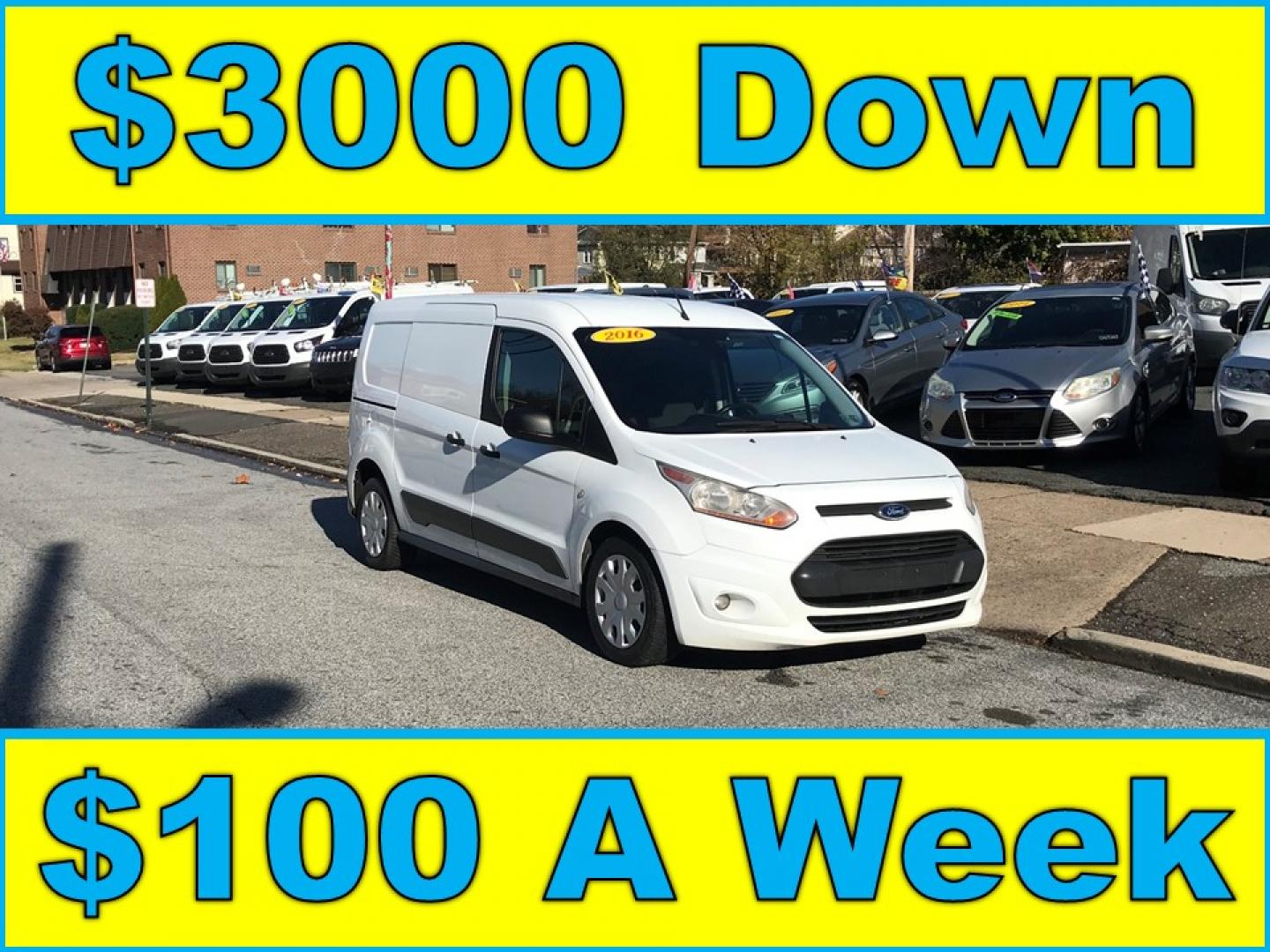 2016 White /Gray Ford Transit Connect Cargo Van XLT LWB (NM0LS7F72G1) with an 2.5L L4 DOHC 16V engine, 6A transmission, located at 577 Chester Pike, Prospect Park, PA, 19076, (610) 237-1015, 39.886154, -75.302338 - Photo#0