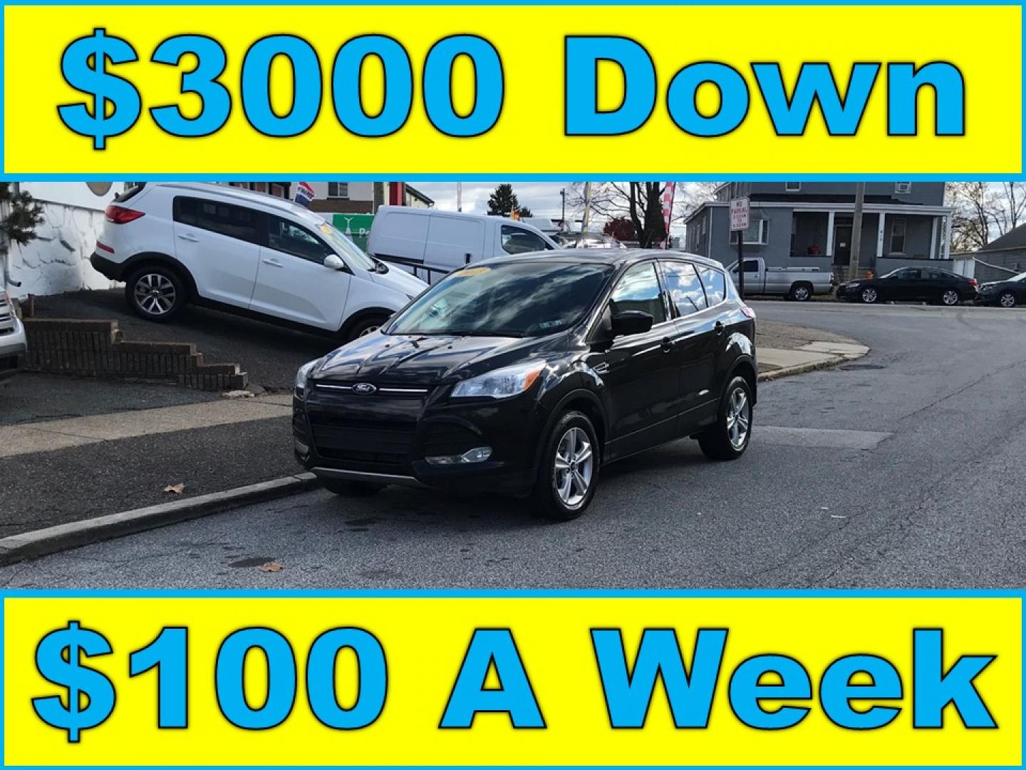 2013 Black /Gray Ford Escape SE (1FMCU0G99DU) with an 2.0L L4 DOHC 16V engine, 6-Speed Automatic transmission, located at 577 Chester Pike, Prospect Park, PA, 19076, (610) 237-1015, 39.886154, -75.302338 - Photo#0