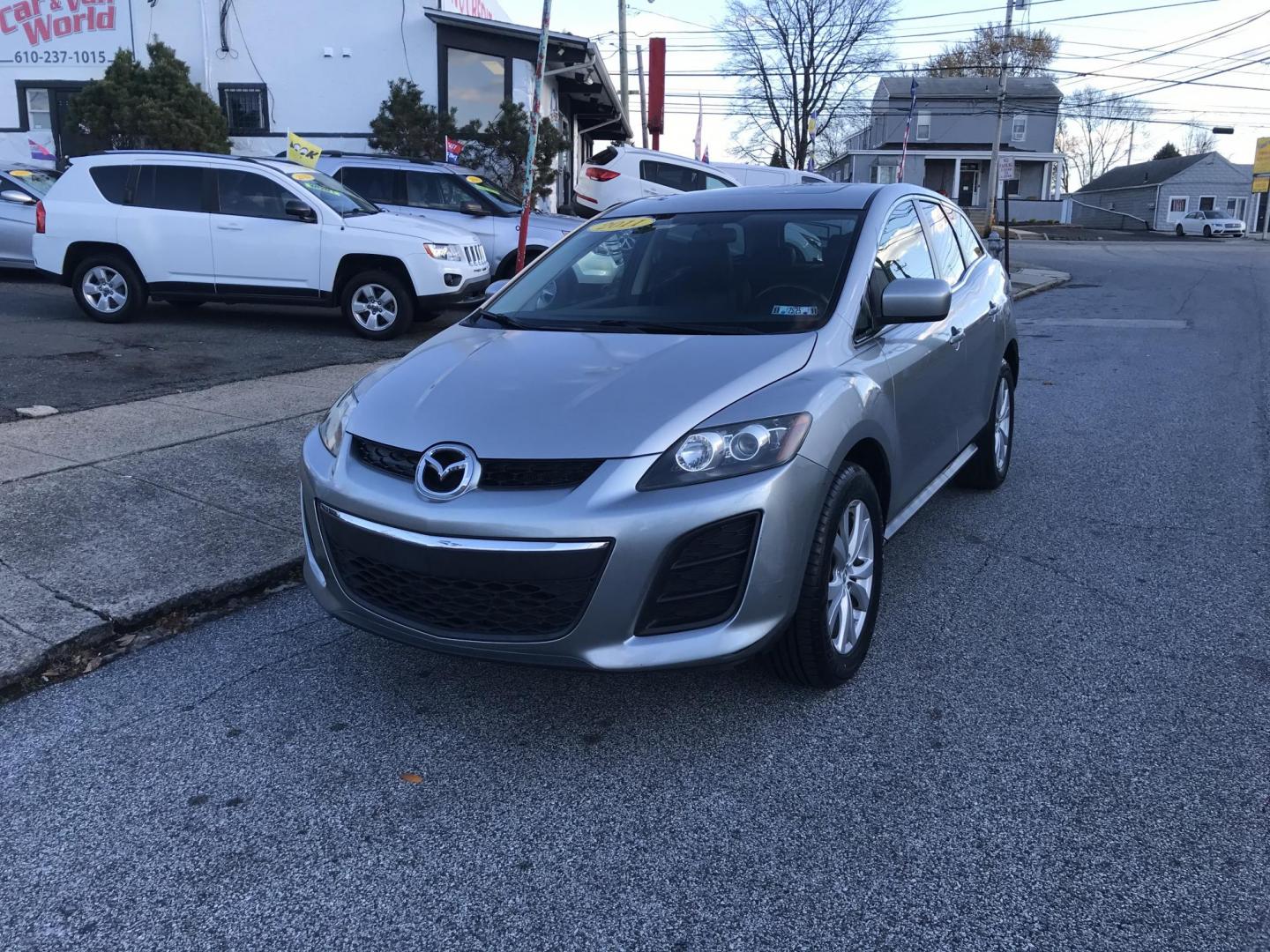 2011 Gray /Gray Mazda CX-7 s Touring AWD (JM3ER4CL3B0) with an 2.3L L4 DOHC 16V TURBO engine, 6-Speed Automatic transmission, located at 577 Chester Pike, Prospect Park, PA, 19076, (610) 237-1015, 39.886154, -75.302338 - Photo#2