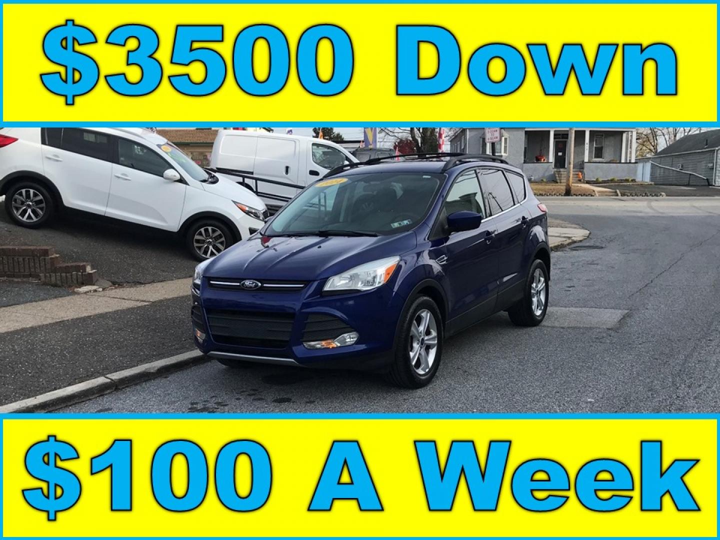 2014 Blue /Gray Ford Escape SE (1FMCU0GX7EU) with an 1.6L L4 DOHC 16V engine, 6-Speed Automatic transmission, located at 577 Chester Pike, Prospect Park, PA, 19076, (610) 237-1015, 39.886154, -75.302338 - 2014 Ford Escape SE: Only 93k miles, backup camera, new PA inspection, great on gas, looks and runs LIKE NEW! This vehicle comes inspected and has been given a bumper to bumper safety check. It is very clean, reliable, and well maintained. We offer a unique pay plan that is known for being the ea - Photo#0