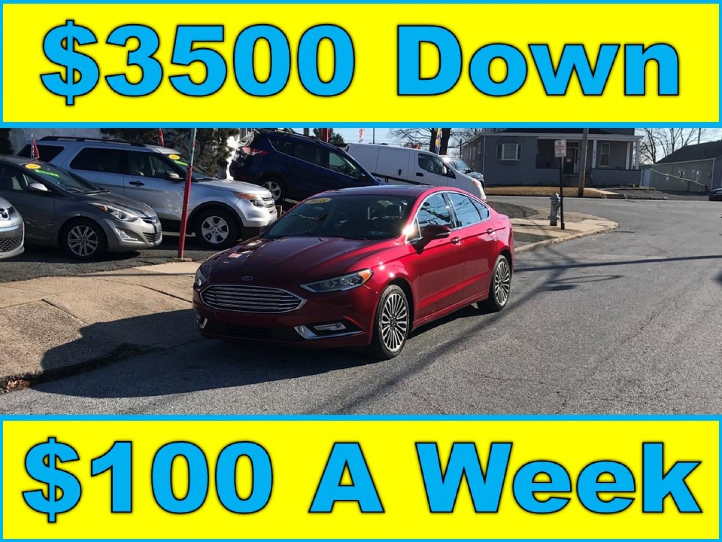 2018 Red /Black Ford Fusion Titanium AWD (3FA6P0D96JR) with an 2.0L L4 DOHC 16V engine, 6A transmission, located at 577 Chester Pike, Prospect Park, PA, 19076, (610) 237-1015, 39.886154, -75.302338 - 2018 Ford Fusion Titanium: AWD, navigation system, sunroof, backup camera, new PA inspection, great on gas, SUPER CLEAN, runs LIKE NEW! This vehicle comes inspected and has been given a bumper to bumper safety check. It is very clean, reliable, and well maintained. We offer a unique pay plan that - Photo#0