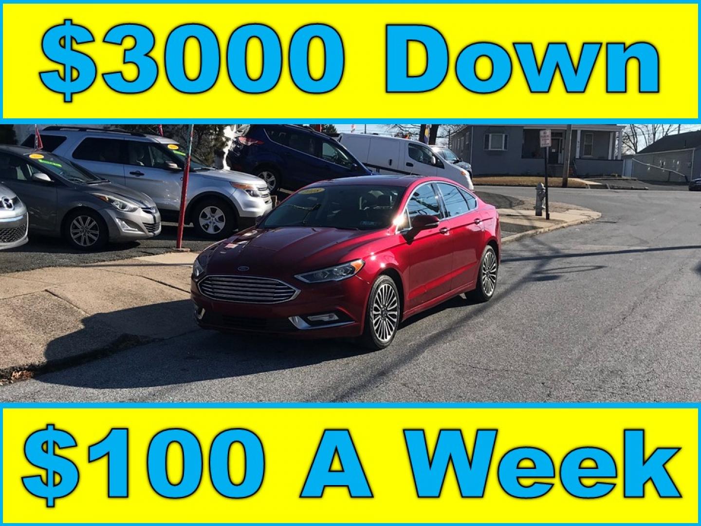 2018 Red /Black Ford Fusion Titanium AWD (3FA6P0D96JR) with an 2.0L L4 DOHC 16V engine, 6A transmission, located at 577 Chester Pike, Prospect Park, PA, 19076, (610) 237-1015, 39.886154, -75.302338 - 2018 Ford Fusion Titanium: AWD, navigation system, sunroof, backup camera, new PA inspection, great on gas, SUPER CLEAN, runs LIKE NEW! This vehicle comes inspected and has been given a bumper to bumper safety check. It is very clean, reliable, and well maintained. We offer a unique pay plan that - Photo#0