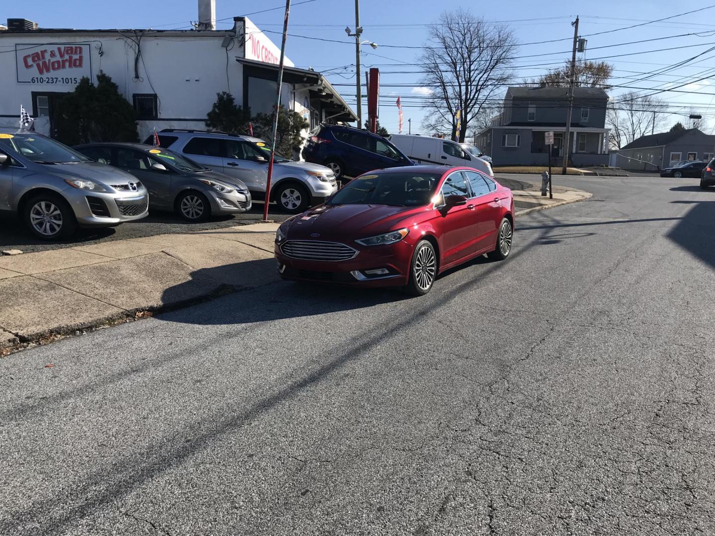 2018 Red /Black Ford Fusion Titanium AWD (3FA6P0D96JR) with an 2.0L L4 DOHC 16V engine, 6A transmission, located at 577 Chester Pike, Prospect Park, PA, 19076, (610) 237-1015, 39.886154, -75.302338 - 2018 Ford Fusion Titanium: AWD, navigation system, sunroof, backup camera, new PA inspection, great on gas, SUPER CLEAN, runs LIKE NEW! This vehicle comes inspected and has been given a bumper to bumper safety check. It is very clean, reliable, and well maintained. We offer a unique pay plan that - Photo#2