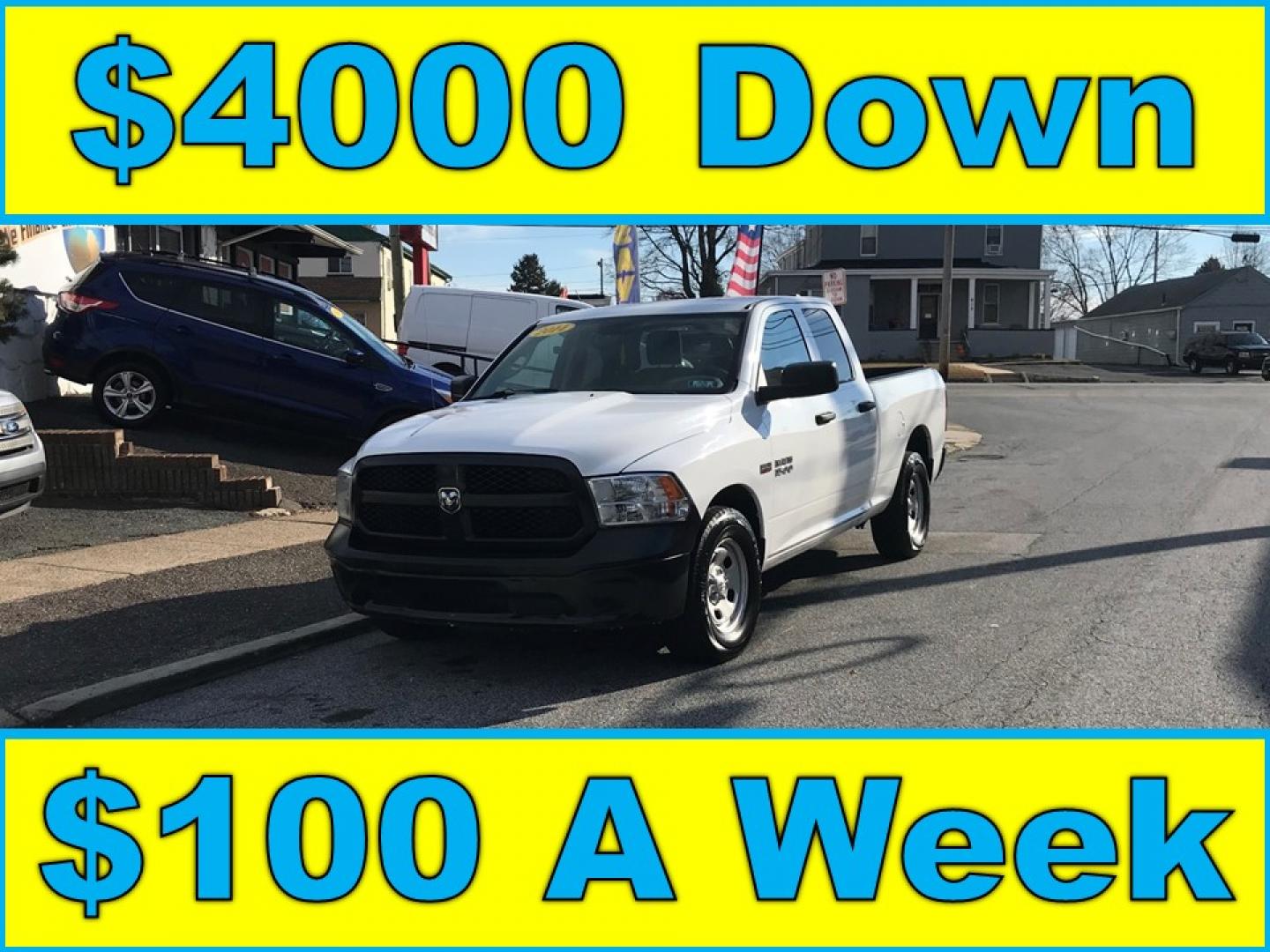 2014 White /Gray RAM 1500 Tradesman Quad Cab (1C6RR6FT3ES) with an 5.7L V8 OHV 16V engine, 6-Speed Automatic transmission, located at 577 Chester Pike, Prospect Park, PA, 19076, (610) 237-1015, 39.886154, -75.302338 - 2014 Ram 1500: Quad cab, 5.7 HEMI, trailer hitch, new PA inspection, FLEET MAINTAINED! This vehicle comes inspected and has been given a bumper to bumper safety check. It is very clean, reliable, and well maintained. We offer a unique pay plan that is known for being the easiest and fastest finan - Photo#0