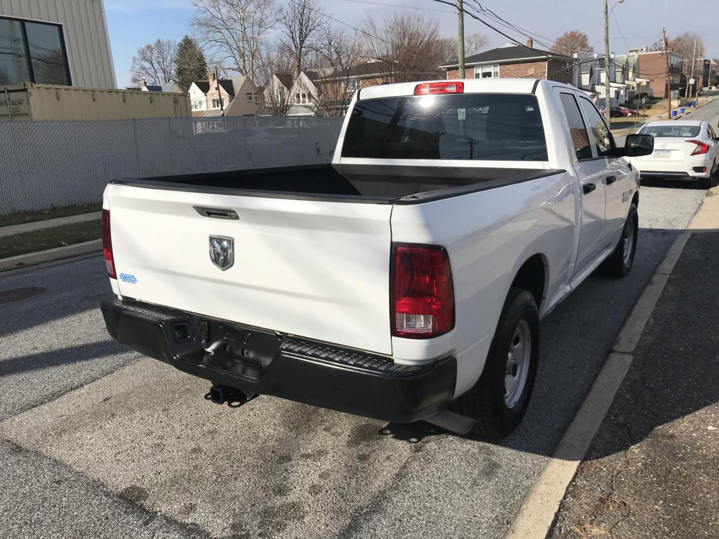 2014 White /Gray RAM 1500 Tradesman Quad Cab (1C6RR6FT3ES) with an 5.7L V8 OHV 16V engine, 6-Speed Automatic transmission, located at 577 Chester Pike, Prospect Park, PA, 19076, (610) 237-1015, 39.886154, -75.302338 - 2014 Ram 1500: Quad cab, 5.7 HEMI, trailer hitch, new PA inspection, FLEET MAINTAINED! This vehicle comes inspected and has been given a bumper to bumper safety check. It is very clean, reliable, and well maintained. We offer a unique pay plan that is known for being the easiest and fastest finan - Photo#5