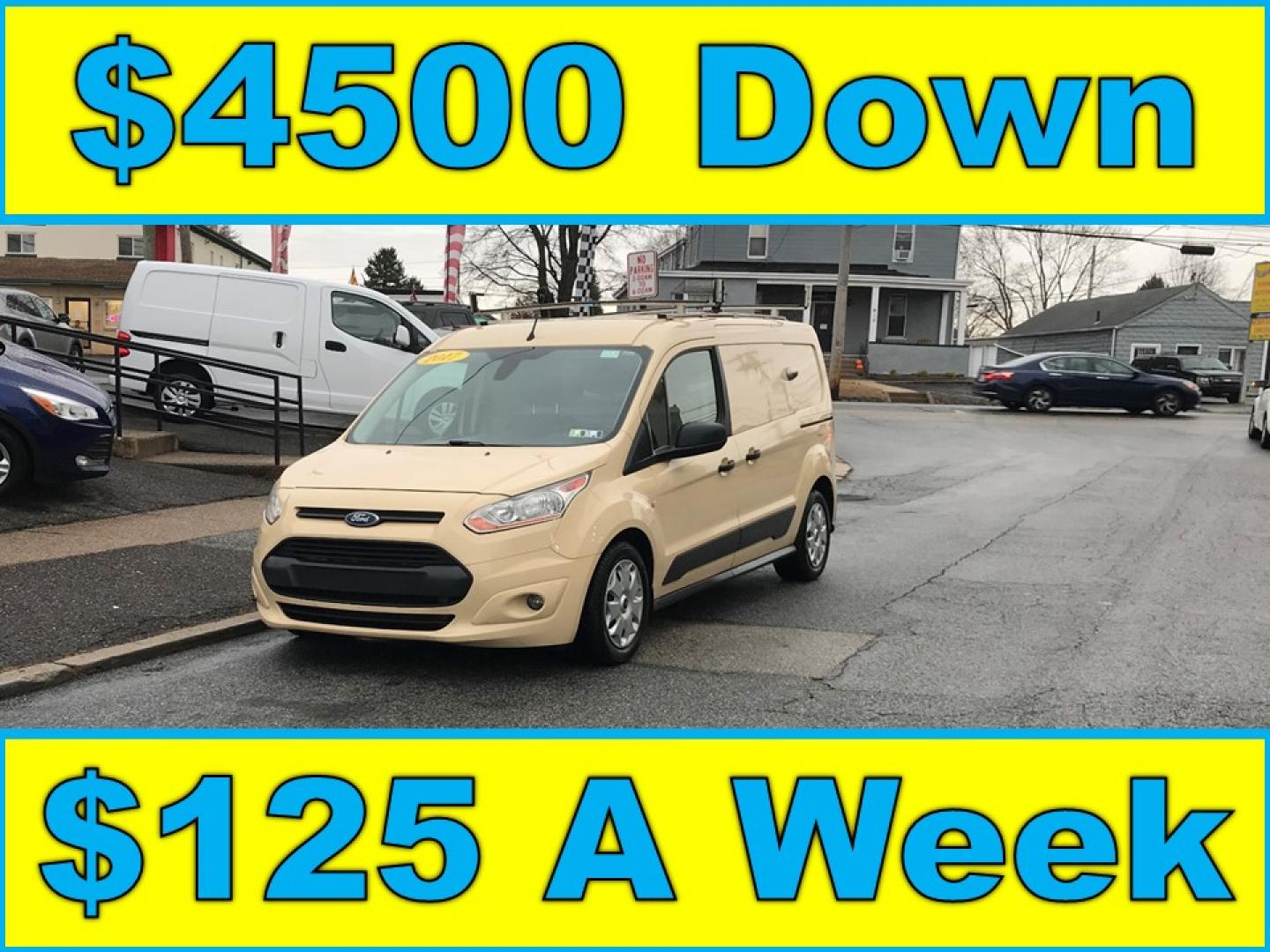 2017 Tan /Gray Ford Transit Connect Cargo Van XLT (NM0LS7F74H1) with an 2.5L L4 DOHC 16V engine, 6A transmission, located at 577 Chester Pike, Prospect Park, PA, 19076, (610) 237-1015, 39.886154, -75.302338 - Photo#0