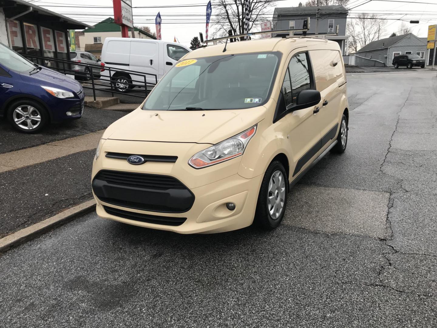 2017 Tan /Gray Ford Transit Connect Cargo Van XLT (NM0LS7F74H1) with an 2.5L L4 DOHC 16V engine, 6A transmission, located at 577 Chester Pike, Prospect Park, PA, 19076, (610) 237-1015, 39.886154, -75.302338 - Photo#2