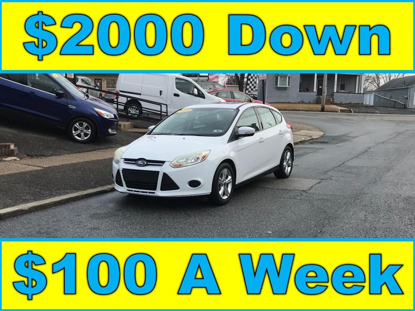 2013 White /Tan Ford Focus SE Hatch (1FADP3K25DL) with an 2.0L L4 DOHC 16V engine, located at 577 Chester Pike, Prospect Park, PA, 19076, (610) 237-1015, 39.886154, -75.302338 - 2013 Ford Focus SE Hatchback: Only 111k miles, sunroof, great on gas, SUPER CLEAN! This vehicle comes inspected and has been given a bumper to bumper safety check. It is very clean, reliable, and well maintained. We offer a unique pay plan that is known for being the easiest and fastest financing - Photo#0