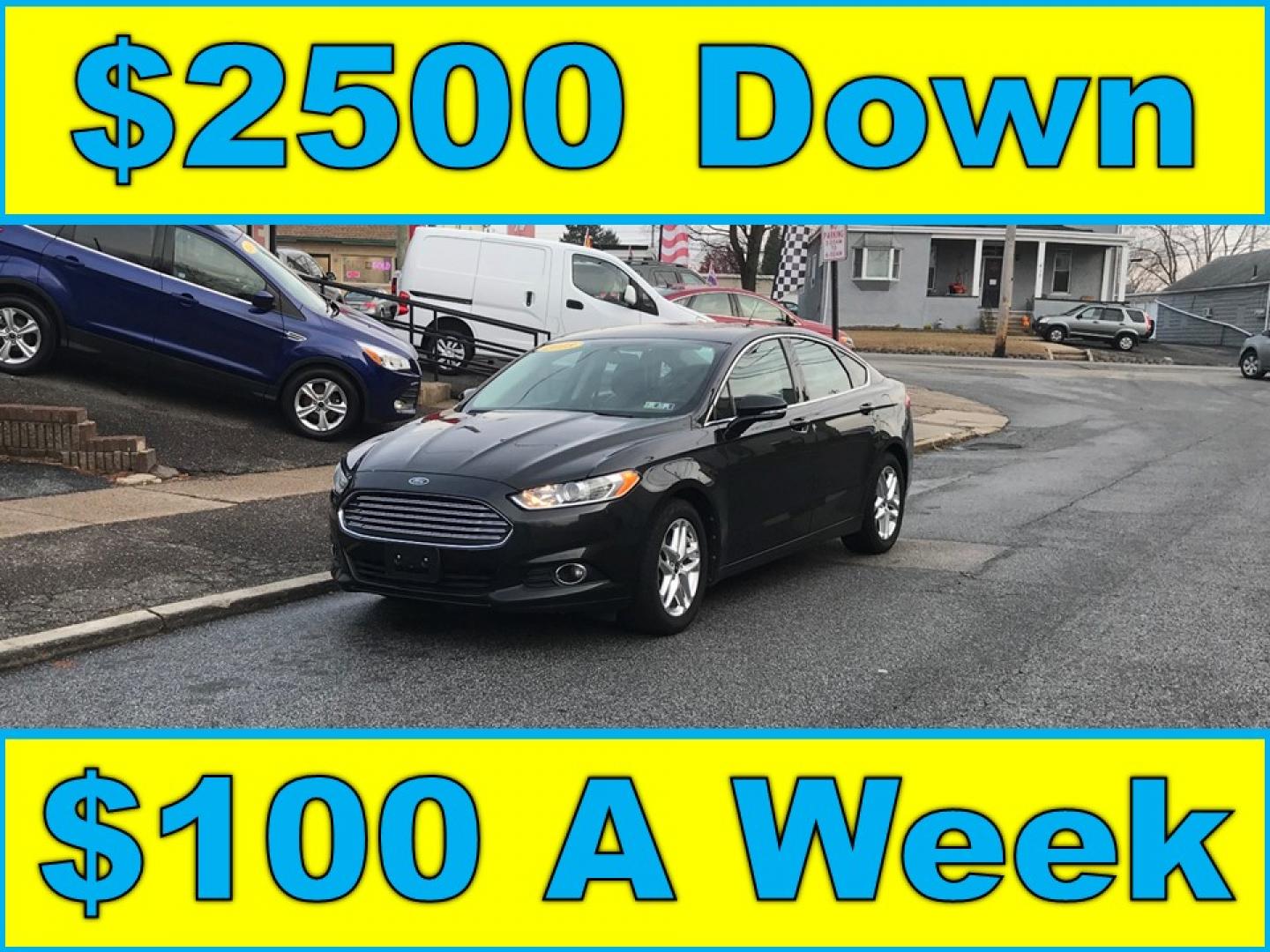 2013 Black /Black Ford Fusion SE (3FA6P0HR8DR) with an 1.6L L4 DOHC 16V engine, Automatic transmission, located at 577 Chester Pike, Prospect Park, PA, 19076, (610) 237-1015, 39.886154, -75.302338 - Photo#0