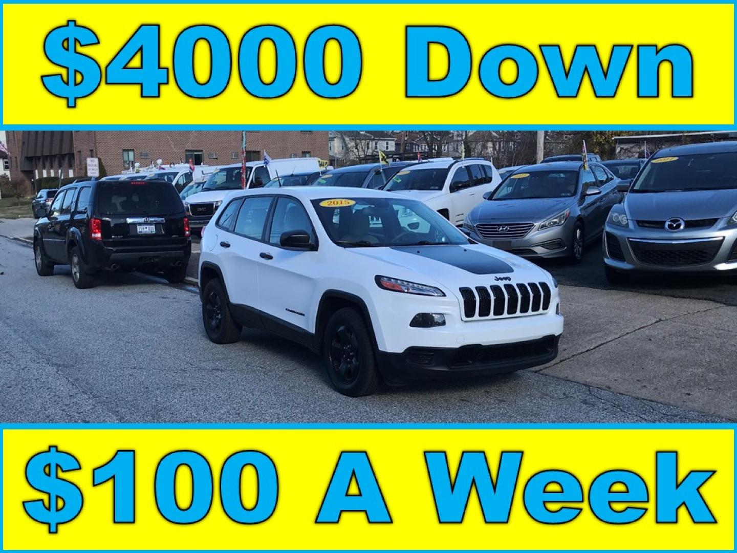 2015 White /Tan Jeep Cherokee Sport (1C4PJLAB3FW) with an 2.4L L4 DOHC 16V engine, 9-Speed Automatic transmission, located at 577 Chester Pike, Prospect Park, PA, 19076, (610) 237-1015, 39.886154, -75.302338 - 2015 Jeep Cherokee Sport: Only 122k miles, backup camera, new PA inspection, great on gas, SUPER CLEAN! This vehicle comes inspected and has been given a bumper to bumper safety check. It is very clean, reliable, and well maintained. We offer a unique pay plan that is known for being the easiest - Photo#0