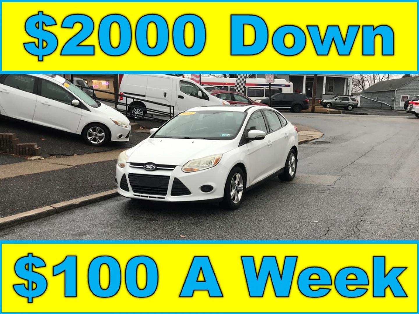 2013 White /Black Ford Focus SE Sedan (1FADP3F20DL) with an 2.0L L4 DOHC 16V engine, Automatic transmission, located at 577 Chester Pike, Prospect Park, PA, 19076, (610) 237-1015, 39.886154, -75.302338 - 2013 Ford Focus SE: Only 95k miles, sunroof, great on gas, new PA inspection, runs LIKE NEW! This vehicle comes inspected and has been given a bumper to bumper safety check. It is very clean, reliable, and well maintained. We offer a unique pay plan that is known for being the easiest and fastest - Photo#0