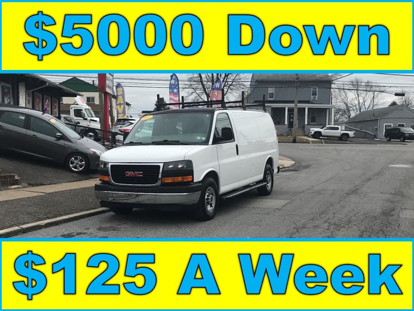 2017 White /Gray GMC Savana G2500 Cargo (1GTW7AFF8H1) with an 4.8L V8 FFV engine, 6A transmission, located at 577 Chester Pike, Prospect Park, PA, 19076, (610) 237-1015, 39.886154, -75.302338 - Photo#0