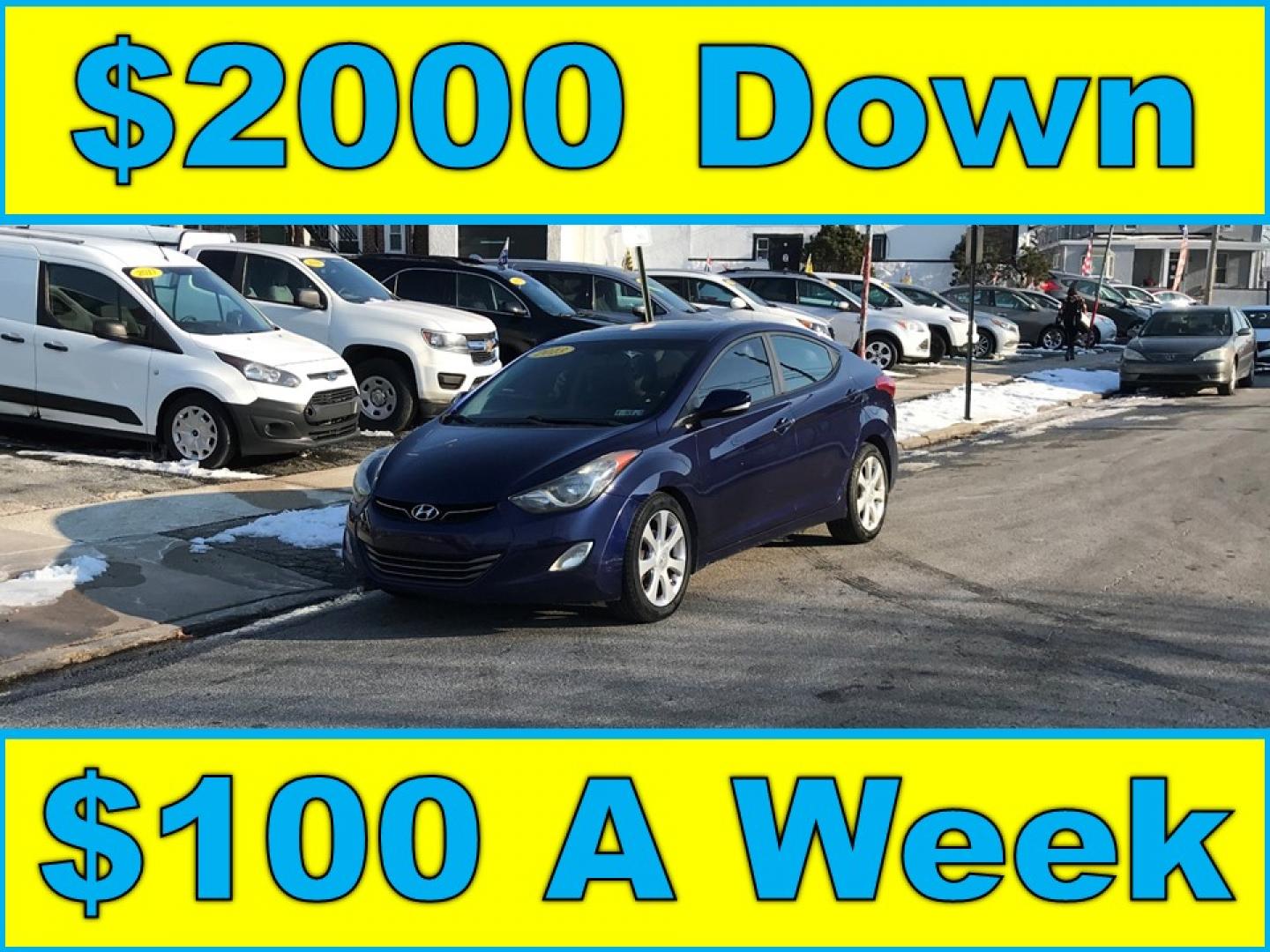 2013 Blue /Gray Hyundai Elantra Limited (5NPDH4AE5DH) with an 1.8L L4 DOHC 16V engine, 6-Speed Automatic transmission, located at 577 Chester Pike, Prospect Park, PA, 19076, (610) 237-1015, 39.886154, -75.302338 - 2013 Hyundai Elantra Limited: Sunroof, great on gas, new PA inspection, SUPER CLEAN, runs LIKE NEW! This vehicle comes inspected and has been given a bumper to bumper safety check. It is very clean, reliable, and well maintained. We offer a unique pay plan that is known for being the easiest and - Photo#0