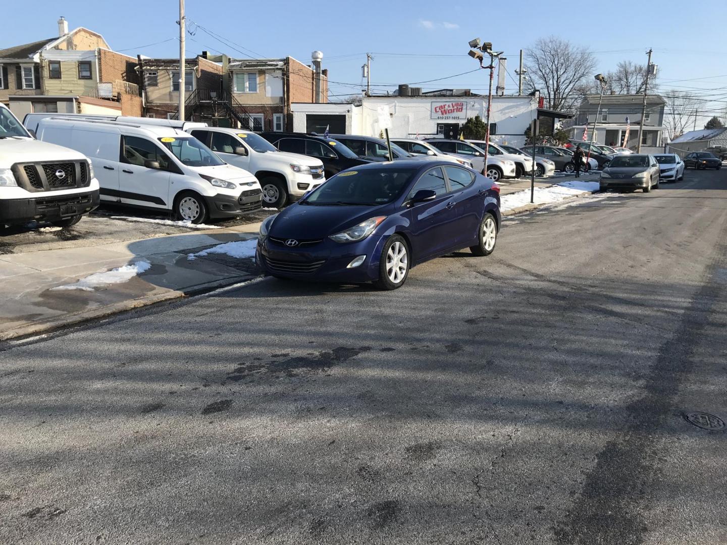 2013 Blue /Gray Hyundai Elantra Limited (5NPDH4AE5DH) with an 1.8L L4 DOHC 16V engine, 6-Speed Automatic transmission, located at 577 Chester Pike, Prospect Park, PA, 19076, (610) 237-1015, 39.886154, -75.302338 - 2013 Hyundai Elantra Limited: Sunroof, great on gas, new PA inspection, SUPER CLEAN, runs LIKE NEW! This vehicle comes inspected and has been given a bumper to bumper safety check. It is very clean, reliable, and well maintained. We offer a unique pay plan that is known for being the easiest and - Photo#2