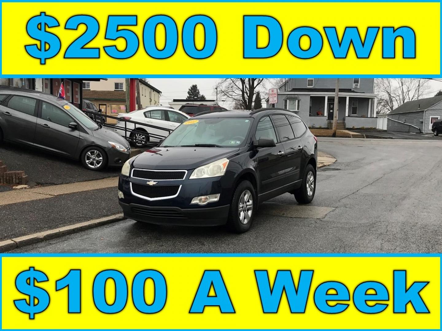 2012 Blue /Gray Chevrolet Traverse LS FWD w/PDC (1GNKRFED0CJ) with an 3.6L V6 DOHC 24V engine, 6-Speed Automatic transmission, located at 577 Chester Pike, Prospect Park, PA, 19076, (610) 237-1015, 39.886154, -75.302338 - 2012 Chevrolet Traverse: Only 94k miles, 3rd row seating, new PA inspection, SUPER CLEAN, runs LIKE NEW! This vehicle comes inspected and has been given a bumper to bumper safety check. It is very clean, reliable, and well maintained. We offer a unique pay plan that is known for being the easiest - Photo#0