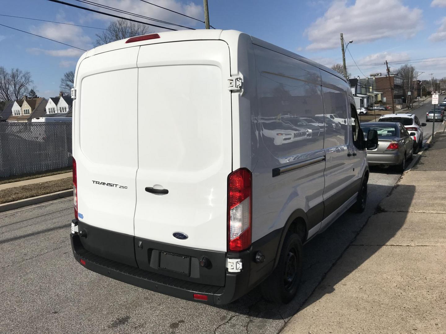 2016 White /Gray Ford Transit 250 Van Med. Roof w/Sliding Pass. 148-in. WB (1FTYR2CM9GK) with an 3.7L V6 DOHC 24V engine, 6-Speed Automatic transmission, located at 577 Chester Pike, Prospect Park, PA, 19076, (610) 237-1015, 39.886154, -75.302338 - 2019 Ford Transit 250 Medium Roof: Runs strong, has backup camera. Has check engine light on for catalytic converter. Needs inspection. Sold as-is. - Photo#3