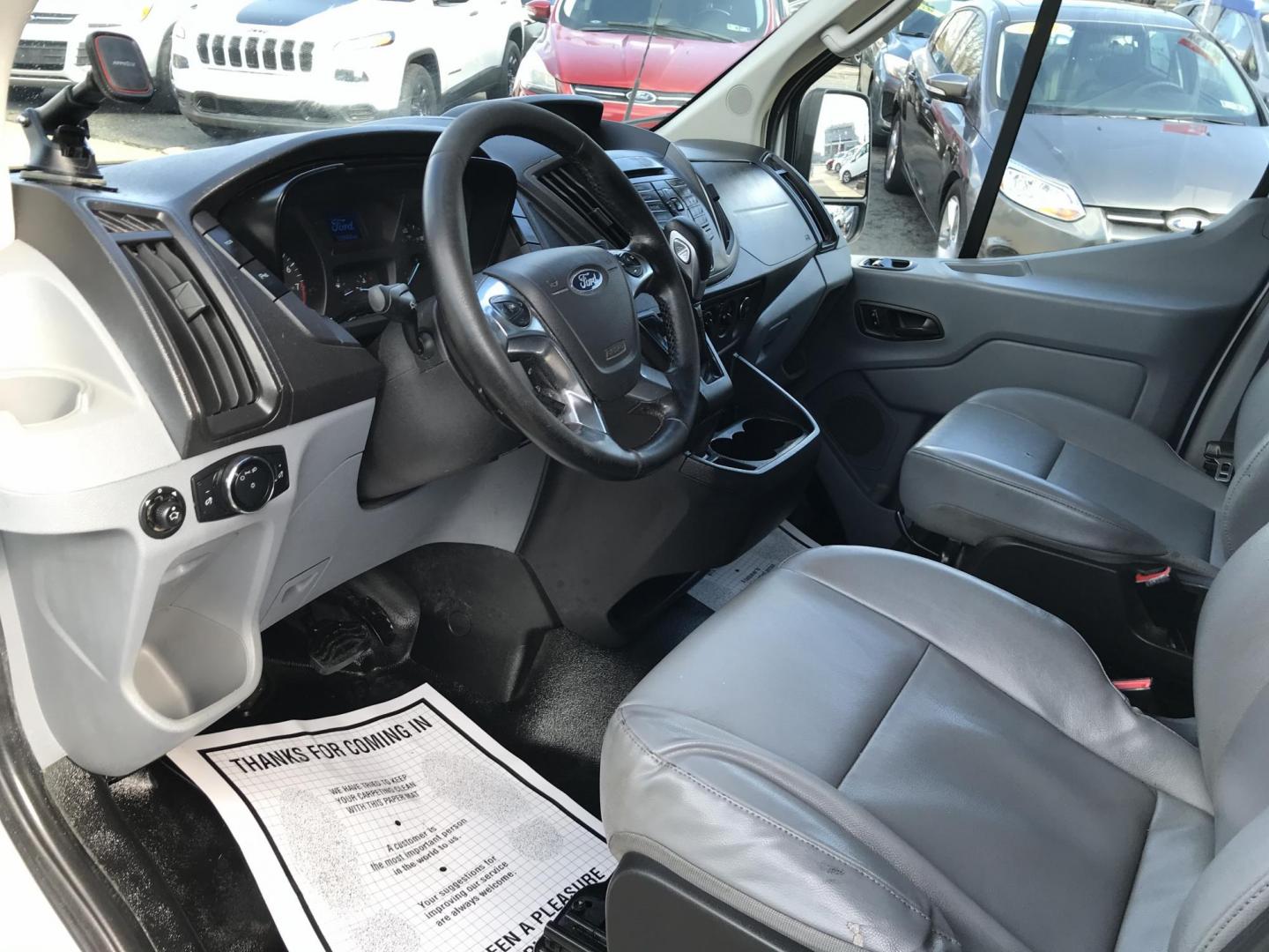 2016 White /Gray Ford Transit 250 Van Med. Roof w/Sliding Pass. 148-in. WB (1FTYR2CM9GK) with an 3.7L V6 DOHC 24V engine, 6-Speed Automatic transmission, located at 577 Chester Pike, Prospect Park, PA, 19076, (610) 237-1015, 39.886154, -75.302338 - 2019 Ford Transit 250 Medium Roof: Runs strong, has backup camera. Has check engine light on for catalytic converter. Needs inspection. Sold as-is. - Photo#4