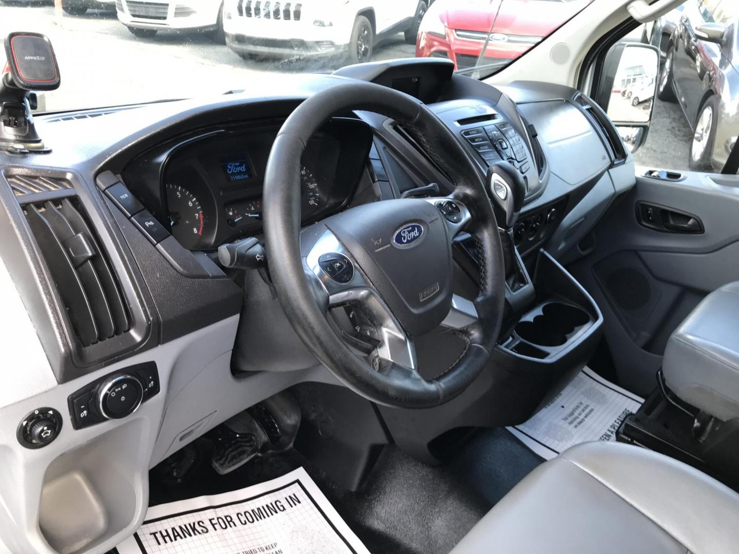 2016 White /Gray Ford Transit 250 Van Med. Roof w/Sliding Pass. 148-in. WB (1FTYR2CM9GK) with an 3.7L V6 DOHC 24V engine, 6-Speed Automatic transmission, located at 577 Chester Pike, Prospect Park, PA, 19076, (610) 237-1015, 39.886154, -75.302338 - 2019 Ford Transit 250 Medium Roof: Runs strong, has backup camera. Has check engine light on for catalytic converter. Needs inspection. Sold as-is. - Photo#6