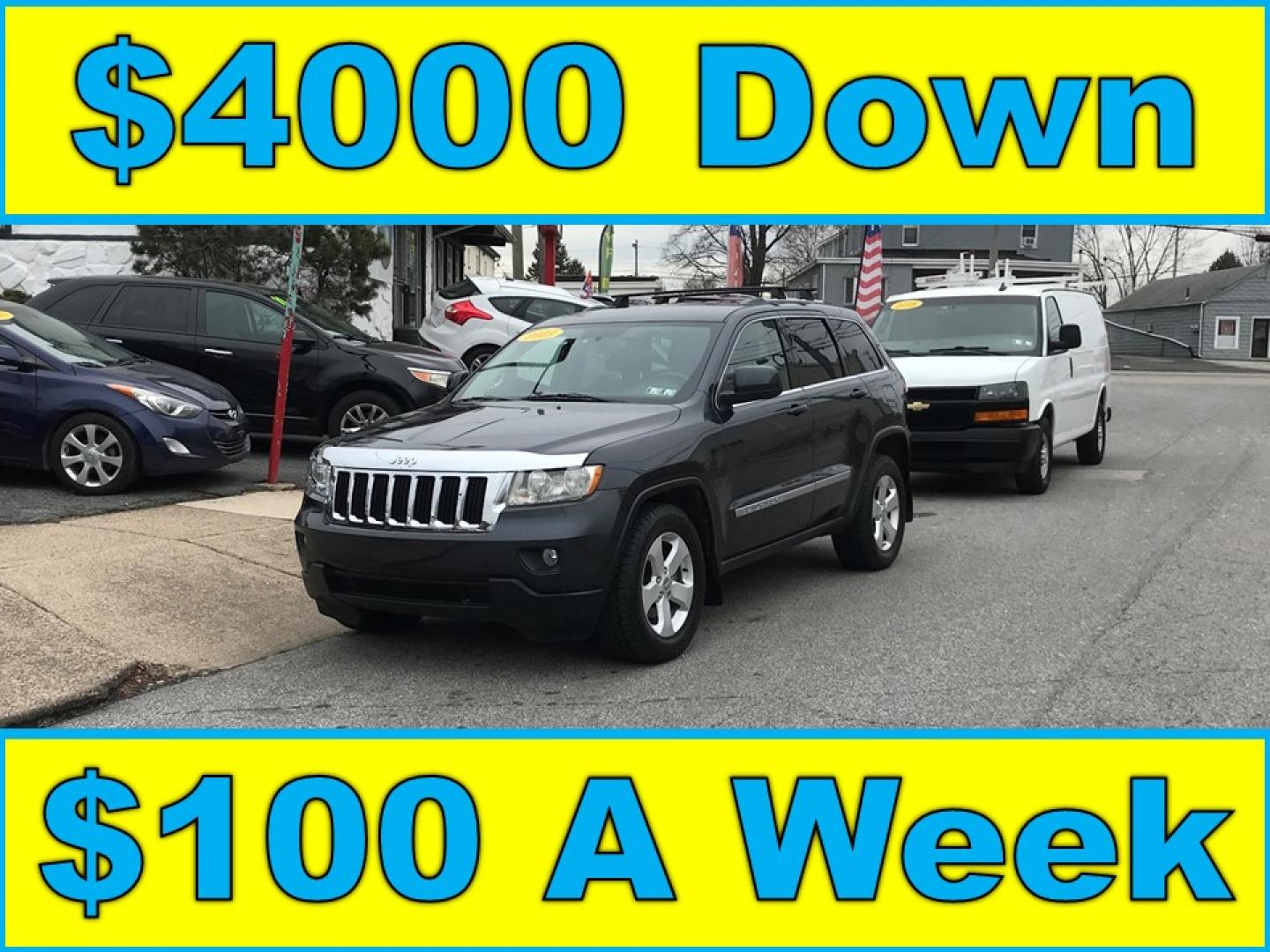 2013 Black /Black Jeep Grand Cherokee Laredo 4WD (1C4RJFAT5DC) with an 5.7L V8 OHV 16V engine, 5-Speed Automatic transmission, located at 577 Chester Pike, Prospect Park, PA, 19076, (610) 237-1015, 39.886154, -75.302338 - 2013 Jeep Grand Cherokee Laredo: Backup camera, trailer hitch, leather seats, new PA inspection, runs LIKE NEW! This vehicle comes inspected and has been given a bumper to bumper safety check. It is very clean, reliable, and well maintained. We offer a unique pay plan that is known for being the - Photo#0