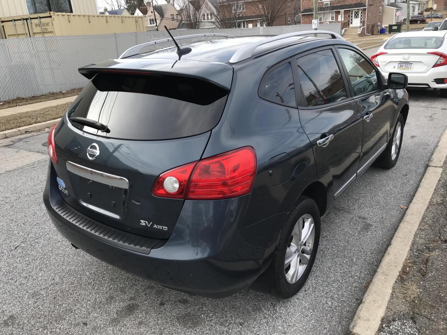 2013 Blue /Black Nissan Rogue S AWD (JN8AS5MV6DW) with an 2.5L L4 DOHC 16V engine, Continuously Variable Transmission transmission, located at 577 Chester Pike, Prospect Park, PA, 19076, (610) 237-1015, 39.886154, -75.302338 - Photo#7