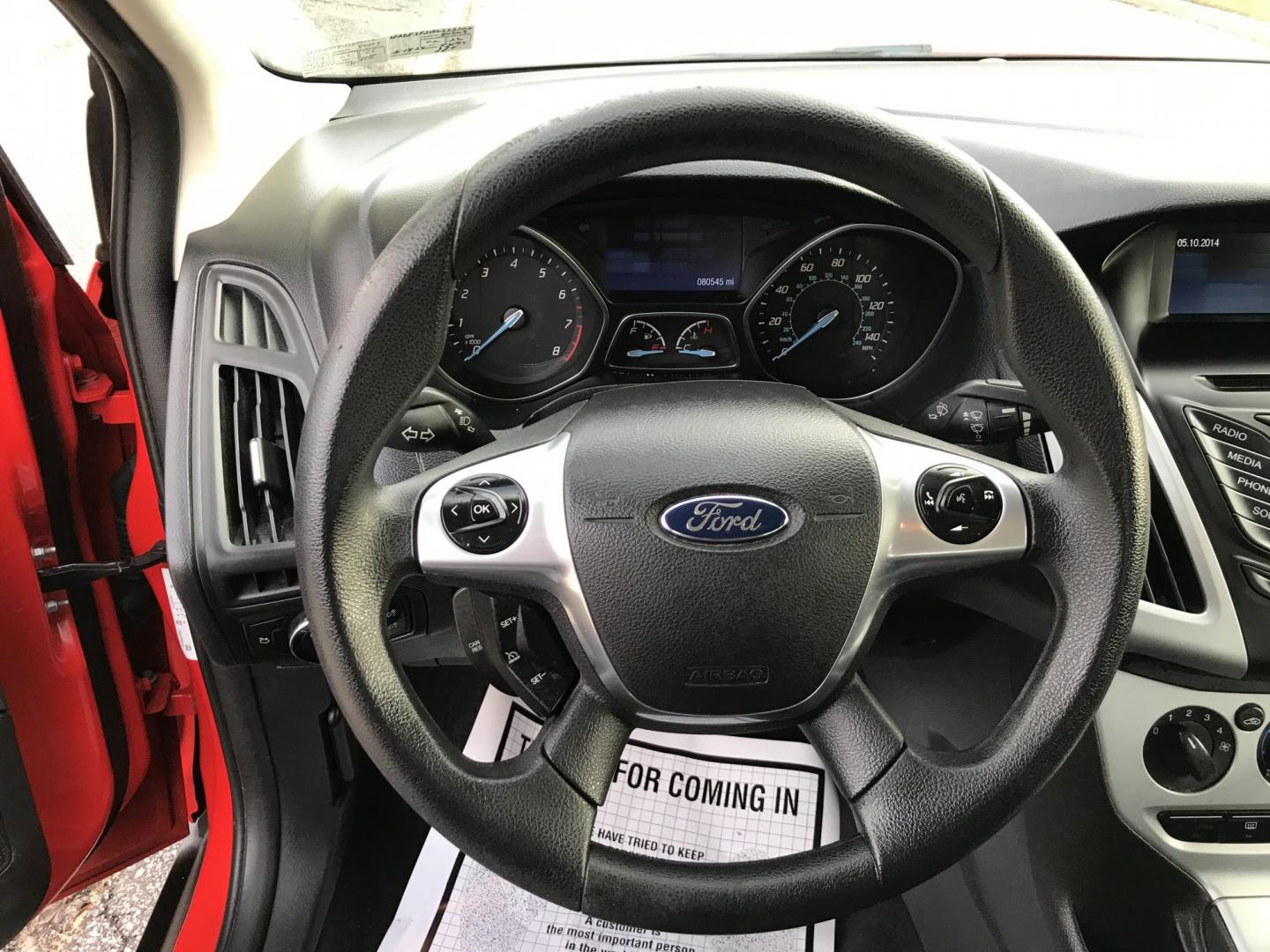 2014 Red /Black Ford Focus SE Sedan (1FADP3F21EL) with an 2.0L L4 DOHC 16V engine, Automatic transmission, located at 577 Chester Pike, Prospect Park, PA, 19076, (610) 237-1015, 39.886154, -75.302338 - 2014 Ford Focus: Only 80k miles, great on gas, new PA inspection, SUPER CLEAN, runs LIKE NEW! This vehicle comes inspected and has been given a bumper to bumper safety check. It is very clean, reliable, and well maintained. We offer a unique pay plan that is known for being the easiest and fastes - Photo#11